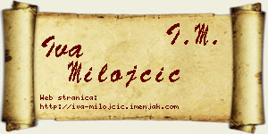 Iva Milojčić vizit kartica